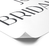 ホワイトマグノリア素朴フローラエレガントブライダルシャワー ポスター (角)