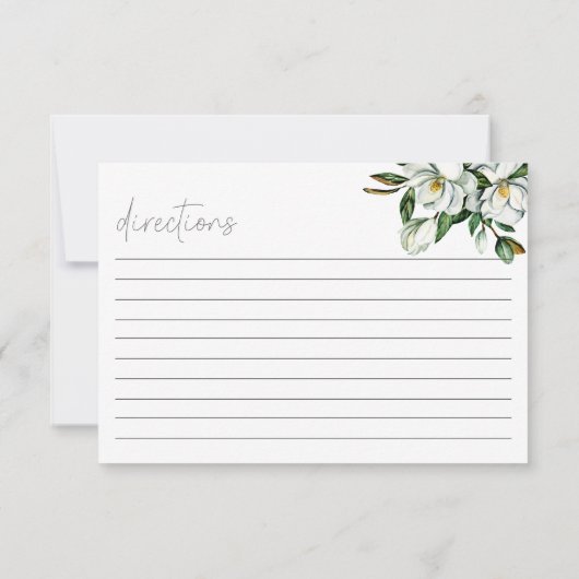ホワイトマグノリア素朴フローラ結婚のレシピカード ノートカード (裏面)