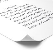 ホワイトマグノリア素朴フローラ結婚の座席表 ポスター (角)