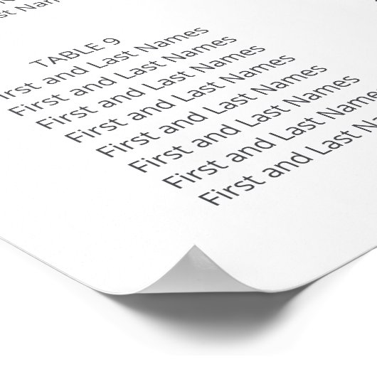 ホワイトマグノリア素朴フローラ結婚の座席表 ポスター (角)