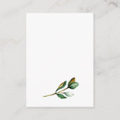 ホワイトマグノリア素朴フローラ結婚ズ エンクロージャーカード (裏面)