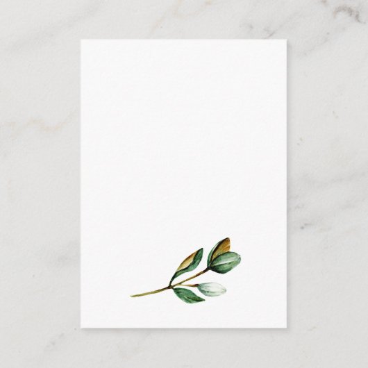 ホワイトマグノリア素朴フローラ結婚ズ エンクロージャーカード (裏面)