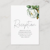 ホワイトマグノリア素朴フローラ結婚ズ エンクロージャーカード (正面)