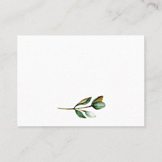 ホワイトマグノリア素朴フローラ結婚座席表 プレイスカード (裏面)