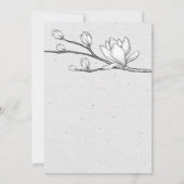 ホワイトマグノリア結婚バーソン 招待状 (裏面)