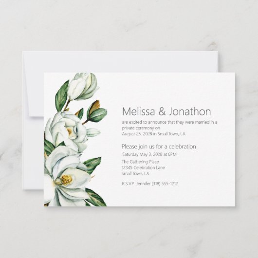 ホワイトマグノリア結婚フローラたった今結婚しました (裏面)