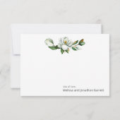 ホワイトマグノリア結婚フローラサンキューカード サンキューカード (裏面)