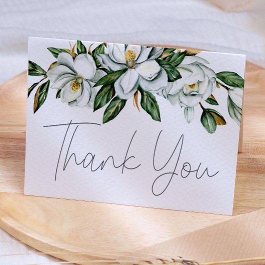 ホワイトマグノリア結婚フローラサンキューカード サンキューカード