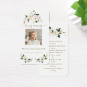 ホワイトマグノリア花写真葬式祈りの言葉 (デスク)