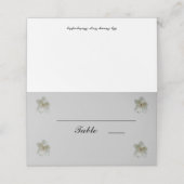 ホワイトマグノリア花折り畳みテーブル座席表 プレイスカード (外部開封)