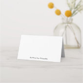 ホワイトマグノリア花折り畳みテーブル座席表 プレイスカード (裏面)