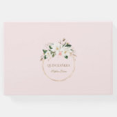 ホワイトマグノリア赤面フローラ金ゴールドキンセアニラ ゲストブック (裏面)