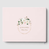 ホワイトマグノリア赤面フローラ金ゴールドキンセアニラ ゲストブック (裏面)