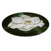 ホワイトマグノリア閉じる緑の背景 カッティングボード (角)