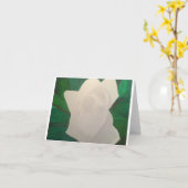 ホワイトマグノリア、スモール、4インチx 5.6インチ カード (黄色い花)