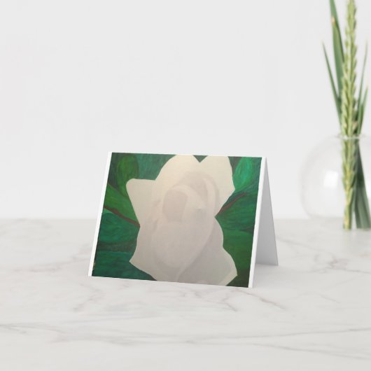 ホワイトマグノリア、スモール、4インチx 5.6インチ カード (正面)