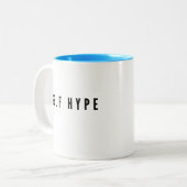 ホワイトマグブラックマグ#SelfHypeレタリング ツートーンマグカップ (正面左)