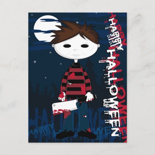ホワイトマスクシリアルキラーポストカード ポストカード (正面)