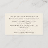 ホワイトマッサージセラピーカイロプラクティックドクター 名刺 (裏面)