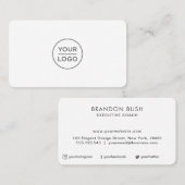 ホワイトマット紙カスタムロゴの名刺 名刺 (正面/裏面)