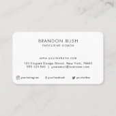 ホワイトマット紙カスタムロゴの名刺 名刺 (裏面)