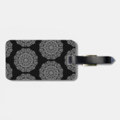 ホワイトマモダンンダラスプリント&イニシャルレター ラゲッジタグ (裏面横)