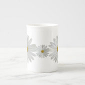 ホワイトマルガライトデイジーフラワーズ ボーンチャイナマグカップ (正面)