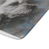 ホワイトマルチーズ/シーズー（犬）ズフワフワ犬 カッティングボード (角)