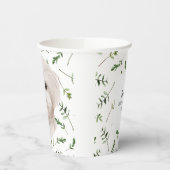 ホワイトマルテスベビーシャワー水カラーテーマ 紙コップ (左)