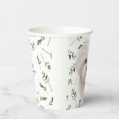 ホワイトマルテスベビーシャワー水カラーテーマ 紙コップ (右)