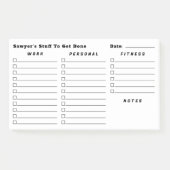 ホワイトマンの日々の計画チェックリスト ポストイット (正面)