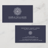 ホワイトマンダラとドットパターン 名刺 (正面/裏面)