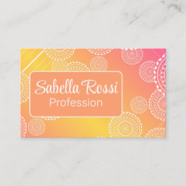 ホワイトマンダライエローピンクブレンドレインボーオレンジ 名刺