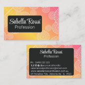 ホワイトマンダライエローピンクブレンドレインボーブラック 名刺 (正面/裏面)