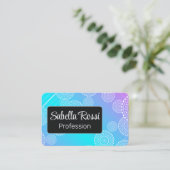 ホワイトマンダラオンアクアピンクブレンドレインボーブラック 名刺 (スタンド正面)