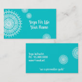 ホワイトマンダラオンターコイズ 名刺 (正面/裏面)