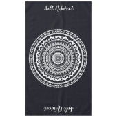 ホワイトマンダラ海を自由に設定 テーブルクロス (正面)