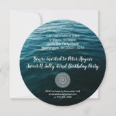 ホワイトマンダラ海を自由に設定 招待状 (裏面)