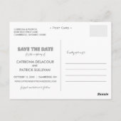 ホワイトマーキーセーブ・ザ・デート案内はがき ポストカード (裏面)