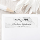 ホワイトマーブルという名前の手作り ラベル (インサイチュ)