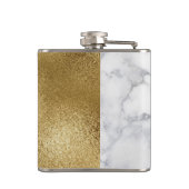 ホワイトマーブルとゴールドフォイルルルックフラスコ フラスク (裏面)