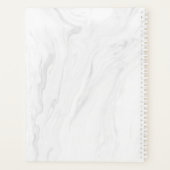 ホワイトマーブルとバラ金ゴールド | パーソナライズされたプランナー プランナー手帳 (裏面)