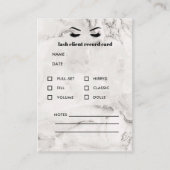 ホワイトマーブルまつげ拡張クライアントの相談 名刺 (正面)