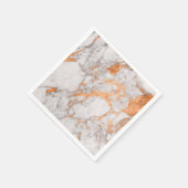 ホワイトマーブルアンドカッパー紙ナプキンス スタンダードカクテルナプキン (角)