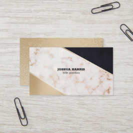 ホワイトマーブルアンドグリッター 名刺