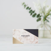 ホワイトマーブルアンドグリッター 名刺 (スタンド正面)