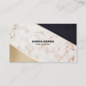 ホワイトマーブルアンドグリッター 名刺 (正面)