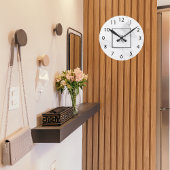 ホワイトマーブルエレガントクラシックビジネスロゴ ラウンド壁時計