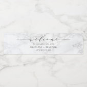 ホワイトマーブルカスタムウェディングウォーターボトルラベル ペットボトルラベル (シングルラベル)