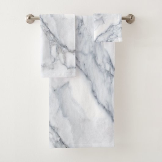 ホワイトマーブルカラカラカラカッタテクスチャ バスタオルセット (インサイチュ)